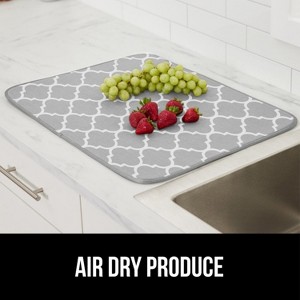 LunaLulinlk Dish Drying Mat Thick Absorbent Microfiber Mat for Under Dryer Rack 16x18 In Quatrefoil - 1 of 4
