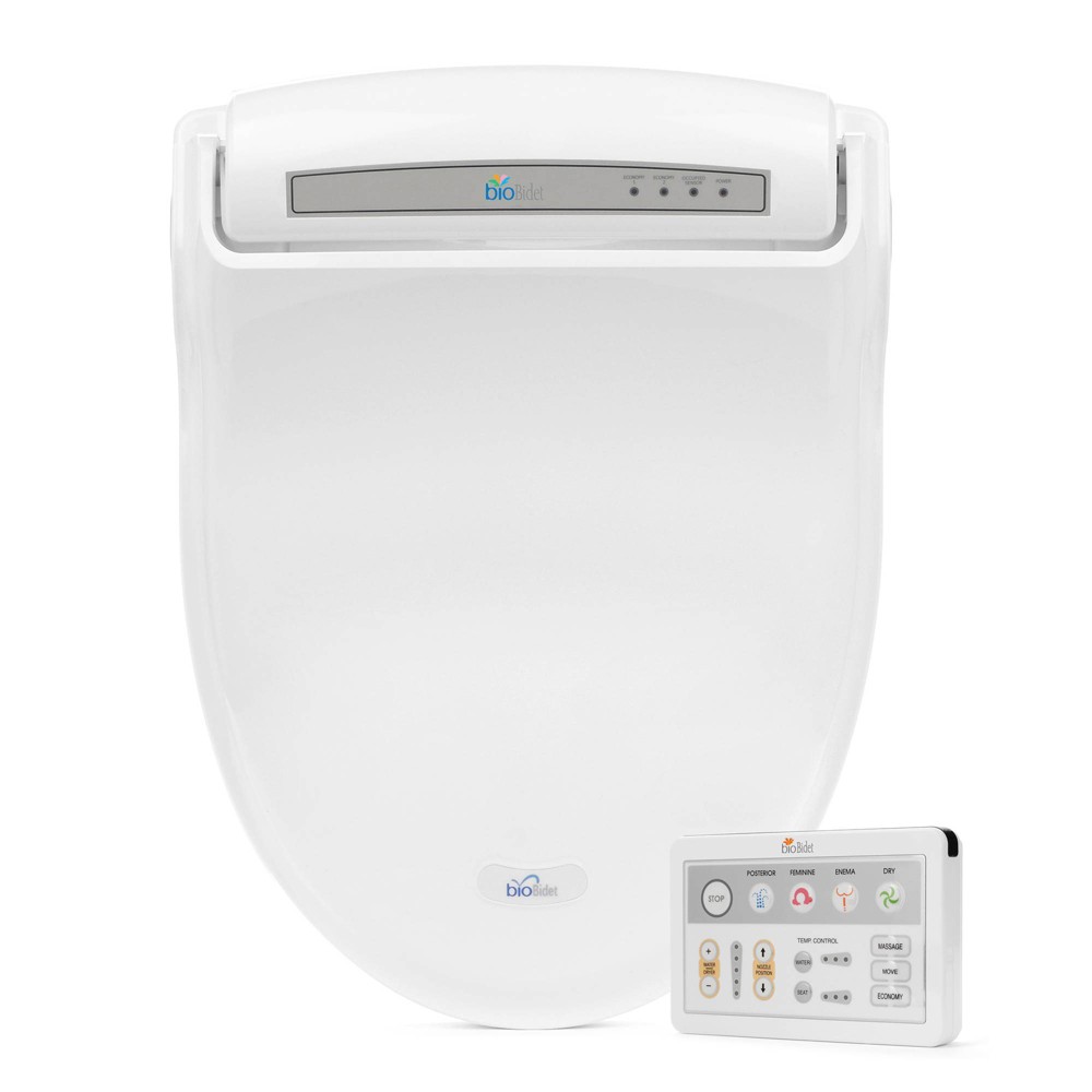 Photos - Toilet Seat Bio Bidet by Bemis Elongated Supreme Bidet  White : Microfiber,