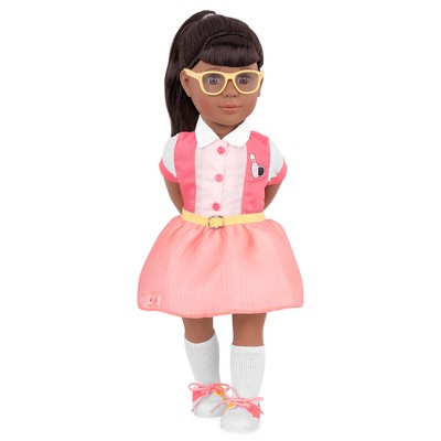 soft doll with glasses