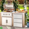 Outdoor Kitchen Drawers w/ Paper Towel Holder 13" W x 20.5" H x 23" D/16" W x 21" H x 23" D Triple BBQ - 2 of 4