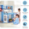 Kinder King Wooden Kids Play Kitchen, Toy Kitchen Playset for Toddler, Pretend Oven, Microwave,  Realistic Kitchen Sets for Boys Girls Age 3+ - 4 of 4