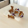 Slickblue Colorful Llama Napkin Rings - Set of Four Handmade Felt Rings, 4"x3" with 2" Diameter, Dark & Light Brown Options - 3 of 3