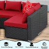 ELJGET 7-Piece Outdoor Patio Furniture Sets, All Weather PE Outdoor Sofa, Garden Wicker Rattan Patio Conversation Set with Coffee Table - 4 of 4