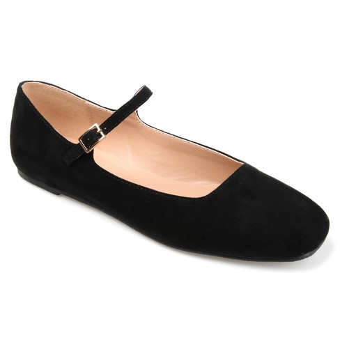 Journee Womens Carrie Buckle Square Toe Mary Jane Flats : Target