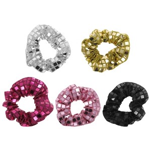 Unique Bargains Elegant Sequins Hair Ties Multicolor 5 Pcs - 1 of 4