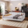 1pc Upholstered Daybed Frame, Linen Fabric Couch Bed with Armrests and Support Legs, No Box Spring Needed - Baofuwish - 2 of 4