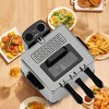 WHALL 5.3QT Electric Deep Fryer, 1700W Stainless Steel Fryer with Triple Baskets, Adjustable Temperature Control, Perfect for Family Meals and Parties - 2 of 4
