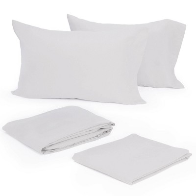 True White 300 Thread Count Cotton Full Sheet Set