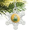 St. Norbert College Secondary Logo Metal Snowflake Christmas Tree Holiday Ornament - 2 of 3