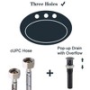2-Handle 4-Inch Oil Rubbed Bronze Bathroom Faucet, Bathroom Vanity Sink Faucets with Pop-up Drain and Supply Hoses - 4 of 4