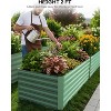 8x4x2ft Galvanized Metal Raised Garden Bed, Deep Planter Box for Vegetables, Flowers & Herbs, Outdoor, Herbs-Large Metal Raised, Green - 4 of 4