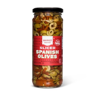 Sliced Spanish Salad Olives - 10oz - Market Pantry™