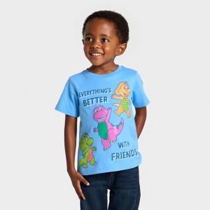 Toddler Boys' Barney Short Sleeve T-Shirt - Blue - 1 of 4