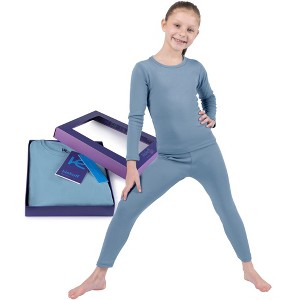 Kickoff Pajamas for Kids, Girls Warm, Cozy, 1x1 Rib Stitch, Stretchable Fabric, Winter PJs - 1 of 4