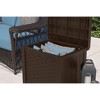 22gal Java Resin Wicker Front Storage Seat Brown - Suncast - 2 of 4