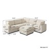 Modern V Shaped Sectional Couches for Living Room,100 Inch 5-Seater Chenille Deep Seat Modular Sofa with Ottoman, Cloud Couch for Bedroom - 3 of 4