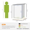 NicBex 3.3x3.4 Ft Metal Outdoor Storage Tool Shed with 2 Vents and Lockable Door for Garden,Patio,Backyard,Gray - 3 of 4