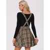 INSPIRE CHIC Women's Plaid Pleated Mini Tartan Overall Skater Suspender Skirt - 4 of 4