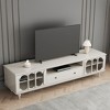 Luck Live 78.14 inches wide,TV stand for 75+ inch TV,  modern living room entertainment center with storage cabinet, featuring 3 shelves - 4 of 4