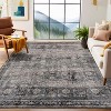 Vintage Distressed Runner Rug, Washable Non-Slip Floral Print Low Pile Carpet for Hallway, Kitchen, Bedroom - 2 of 4
