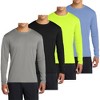 Mafoose Men’s Casual UPF 50 Long Sleeve Performance T-Shirt Pack of 4 - 4 of 4
