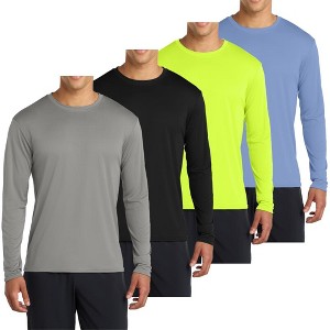 Mafoose Men’s Casual UPF 50 Long Sleeve Performance T-Shirt Pack of 4 - 1 of 4