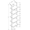 Monarch Specialties Bookshelf Bookcase Etagere Ladder 5 Tier 72InchH Office Bedroom Metal Laminate White Contemporary Modern - 4 of 4
