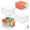 iDesign Plastic Stackable Pantry Bin with Handles - Set of 4 - Clear, USA Made - 2 of 4