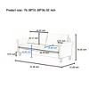 TiramisuBest 2.5-Seat Velvet Sofa,Mid-Century Modern Cream White Couch with Gold Accents,Elegant Upholstered Sofa for Living Room or Lounge - 3 of 4