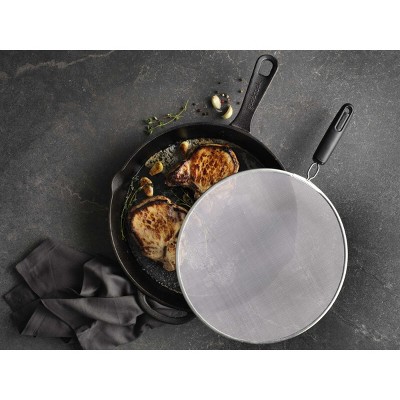 GoodCook Ready 2pc Splatter Screen: Metal Oil Guard for Frying Pan, Hand Wash, 13 Diameter, Black Handle