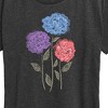 Women's - Instant Message - Pastel Hydrangea Flowers Short Sleeve Graphic T-Shirt - 2 of 4