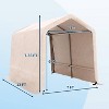 GustoWave 7x12FT Outdoor Portable Storage Shed with Roll-Up Door for Motorcycle, Garden and Tools - 2 of 4