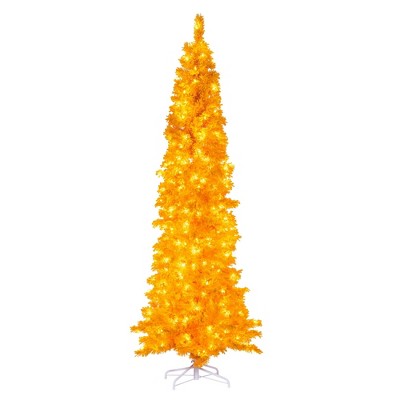 Vickerman Flocked Yellow Artificial Christmas Tree