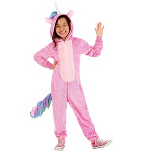 HalloweenCostumes.com X Small Girl Girl's Pink Glitter Unicorn Costume | Unicorn Halloween Costumes, Pink/Blue/Purple - 1 of 4