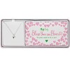 Bless Your Little Heart May Emerald Green Birthstone Pendant 13 Inch Silver Plated Necklace in Jewelry Box - 3 of 3