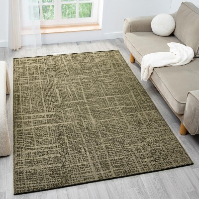 Luxe Weavers Machine Woven Two Tone Fringed Indoor Area Rug