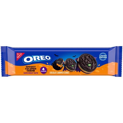 Oreo Halloween Green and Orange Creme Chocolate Sandwich Cookies King Size - 2.04oz