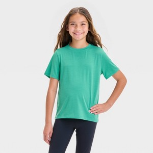 Girls' Short Sleeve Gym T-Shirt - All In Motion™ - 1 of 3