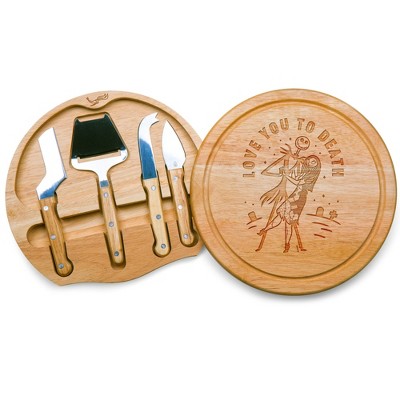 Toscana Disney Nightmare Before Christmas Jack and Sally Circo Cheese Charcuterie Cutting Board and Tools Set