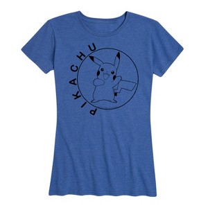 Women's - Pokémon - Pikachu Circle Short Sleeve Graphic T-Shirt - 1 of 4
