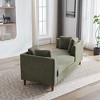 LOVMOR 77.95'' Wide Modern Double-Sided Upholstered Chaise Lounge Indoor, Chenille Fabric Sleeper Sofa Couch With 4 Throw Pillows, Rubberwood Legs - 2 of 4