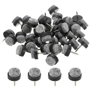 Unique Bargains Wooden Chair Sofa Cabinet Table Leg Floor Protector Round Nail-on Felt Pads 40 Pcs - 1 of 3