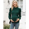 KOJOOIN Women's Knit Ribbed Maternity Ruched Tunic Pullover Sweater - 3 of 4