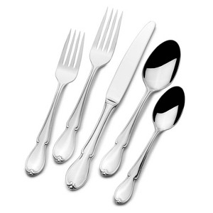 Mikasa 20pc Marseille Flatware Set: 18/0 Stainless Steel, Traditional Style, Dishwasher-Safe, Service for 4, Silver - 1 of 4