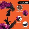 Joyfy Halloween Moon Black Cat Wreath, Halloween Front Door Decorations Party Favors Window Wall Decor Indoor Outdoor Use - 4 of 4