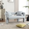 NicBex 51.2 Inch Loveseat,Modern Chenille Small Loveseat Sofa with 2 Pillows,Comfy Upholstered 2-Seater Couch for Living Room,Bedroom - 2 of 4