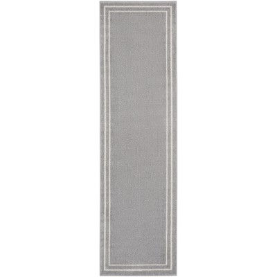 Essentials Grey/Ivory Double Bordered Indoor/Outdoor Rug