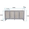 NicBex Sideboard Buffet Cabinet with 4 Doors Wooden Accent Cabinet with Storage for Kitchen,Living Room,Gray - 3 of 4