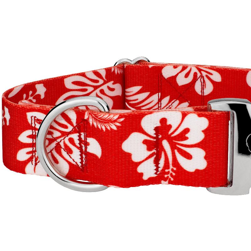 Country Brook Petz 1 1/2 Inch Premium Red Hawaiian Dog Collar, 5 of 7