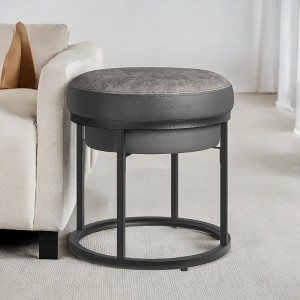 Ottoman Bench, Vanity Chair Stool, Small Ottoman, Ottoman Table, Footstool, Reversible Top, Load 660 lb - 1 of 4